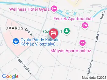 Éva Apartmanház Gyula a térképen