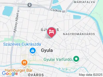 Flóra Apartman Gyula a térképen