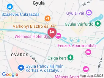 Fodor Hotel Gyula a térképen