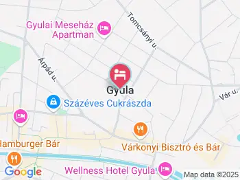 Főnix Apartman Gyula a térképen