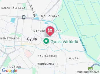 Fortuna Apartman Gyula a térképen