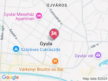 Balázs Szálló Apartman Gyula a térképen