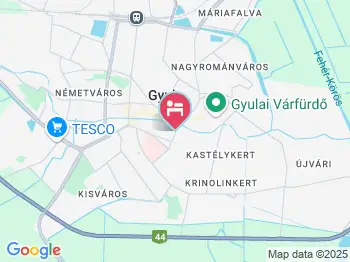 Glória Apartman Gyula a térképen