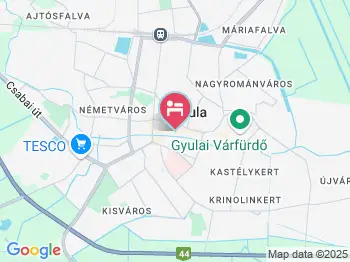 Gyula-vár Apartman Gyula a térképen