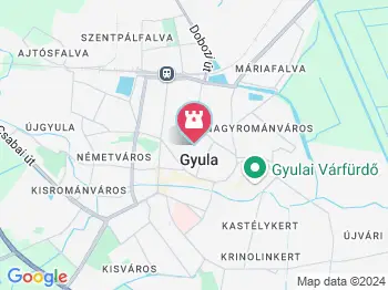 Gyulai Kisvonat Gyula a térképen