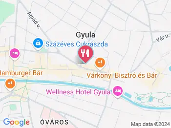 Gyulai Pékműhely Gyula a térképen