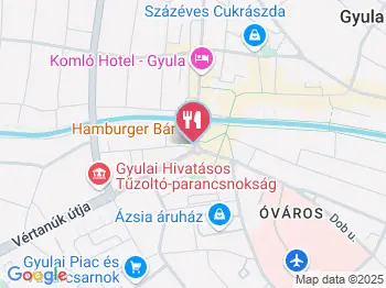 Hamburger Bár Gyula a térképen