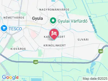 Hársfa Apartman és Vendégház Gyula a térképen