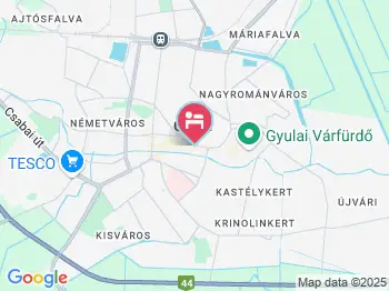 Hartmann Apartman Gyula a térképen