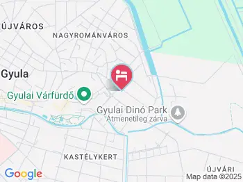 Hellasz Apartman Gyula a térképen
