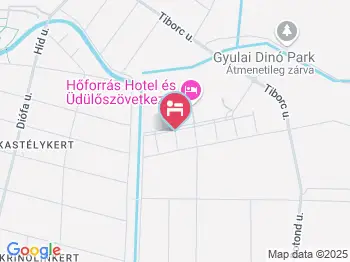 Hőforrás Hotel és Üdülőpark Gyula a térképen
