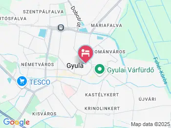 Hold Utcai Vendégváró Gyula a térképen