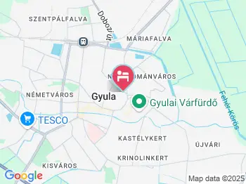 Ikervár Apartman Gyula a térképen