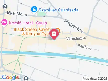 Japánkert a Mogyoróssy János Könyvtár udvarán Gyula a térképen