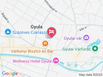 Junior Apartman Gyula a térképen