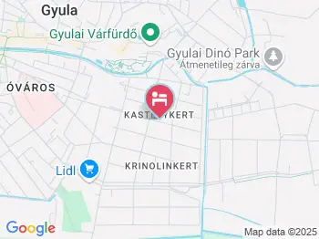 Kastélykert Szálló Gyula a térképen