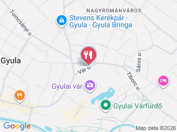 Kiskovász Vendéglő Gyula a térképen