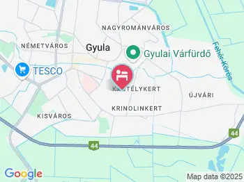 Kisrigó Apartman Gyula a térképen