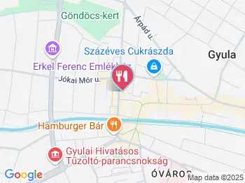 Komló Hotel Étterme Gyula a térképen