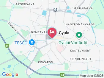 Körös Apartman Gyula a térképen