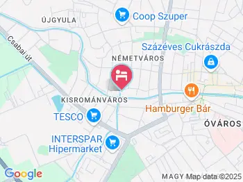 Körösparti Pihenő Gyula a térképen