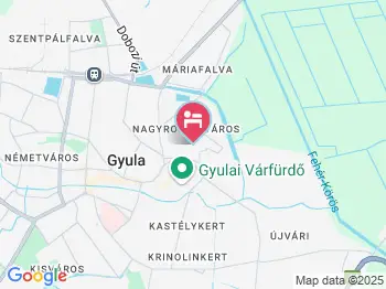 Laguna Apartman Gyula a térképen