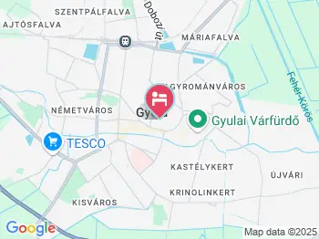 Liget Apartman Gyula a térképen