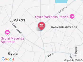 Liza Apartman Gyula a térképen