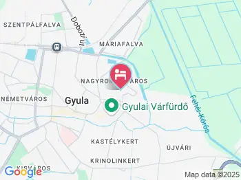 Mediterrán Apartmanház Gyula a térképen