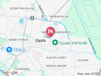 Méz Apartman Gyula a térképen