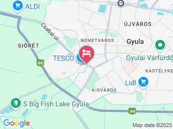 Napsugár Panzió Gyula a térképen