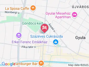 Origo Apartmanlakás Gyula a térképen