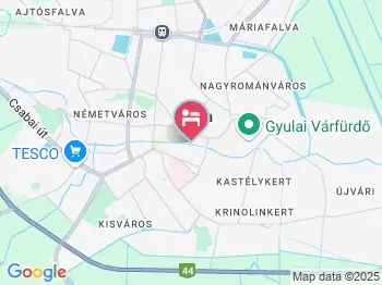 Part Apartman Gyula a térképen