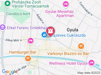 Petőfi-szobor Gyula a térképen