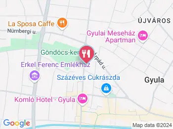 Pini Cukrászda Gyula a térképen