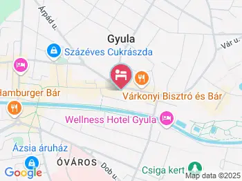 Romantika Panzió Gyula a térképen