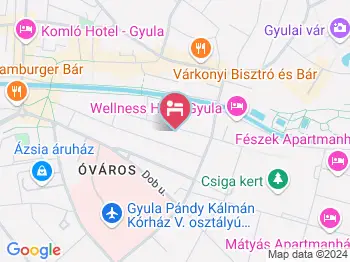 Roxanna Apartman Gyula a térképen