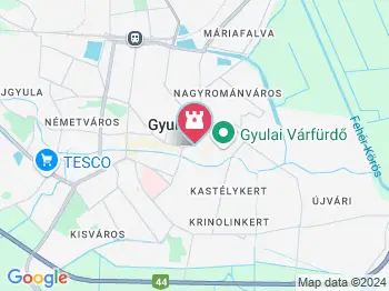 Szent Miklós katedrális Gyula a térképen