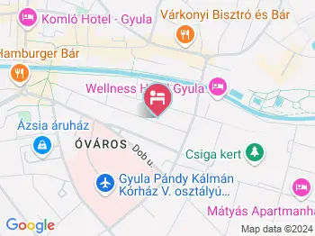 Szíriusz Apartmanház Gyula a térképen