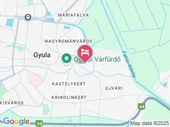 Szőke Apartman Gyula a térképen