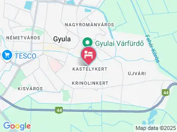Tavasz Apartman Gyula a térképen