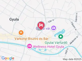 Vali Vendégház Gyula a térképen