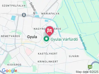 Varázskő Apartmanház Gyula a térképen