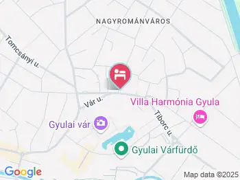 Végvár Apartman Gyula a térképen