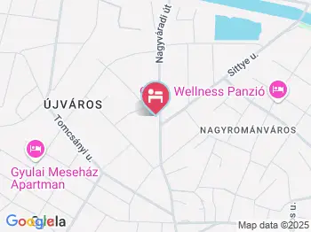 Villa Rusztika Gyula a térképen