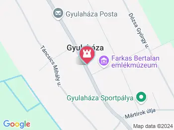 Farkas Bertalan emlékszoba Gyulaháza a térképen