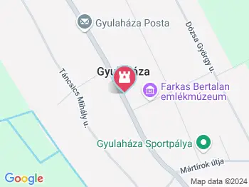 Gagarin-mellszobor Gyulaháza a térképen