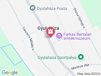 MIG-21F-13-as emlékmű Gyulaháza a térképen