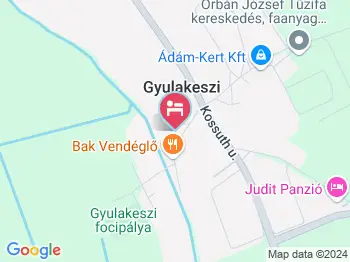 Bak Panzió Gyulakeszi a térképen