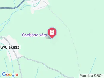 Csobánc-hegy Gyulakeszi a térképen